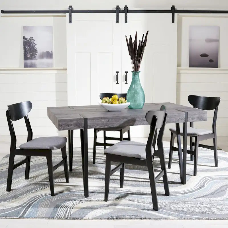 Mid-Century Industrial Rustic Dining Room Table - 59.1 W x 35.4 L x 29.5 H - 59Wx35Dx30H
