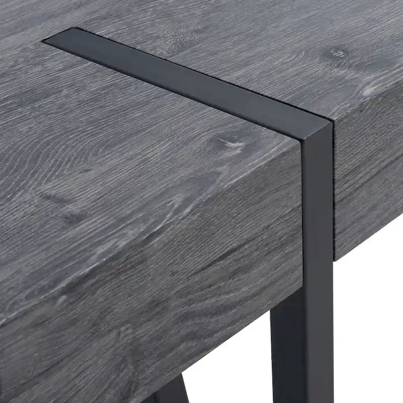 Mid-Century Industrial Rustic Dining Room Table - 59.1 W x 35.4 L x 29.5 H - 59Wx35Dx30H