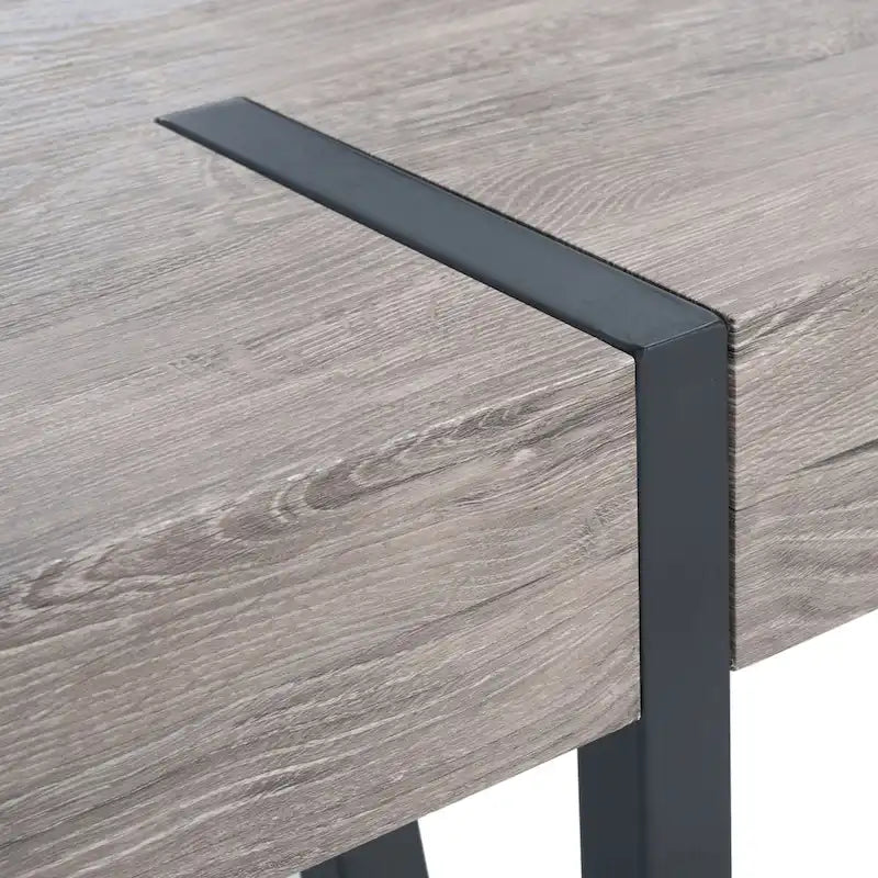 Mid-Century Industrial Rustic Dining Room Table - 59.1 W x 35.4 L x 29.5 H - 59Wx35Dx30H