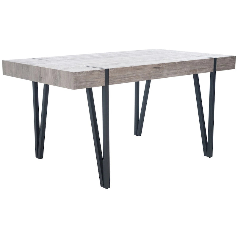 Mid-Century Industrial Rustic Dining Room Table - 59.1 W x 35.4 L x 29.5 H - 59Wx35Dx30H